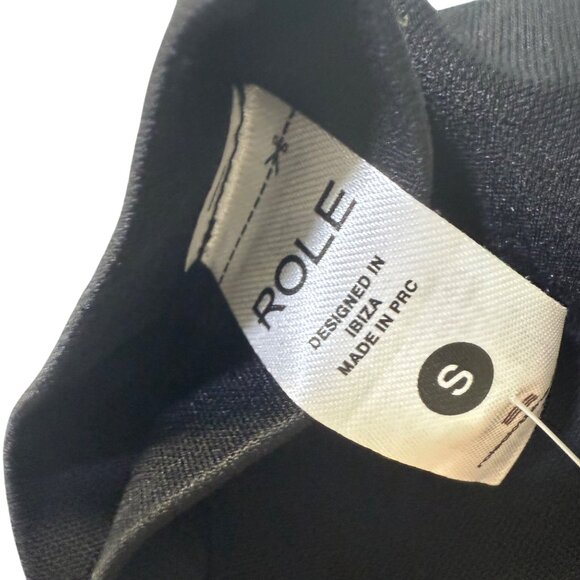 Role Womens Black Sleeveless‎ One-Piece Bodysuit Biker Romper S Nylon Blend - Picture 4 of 7